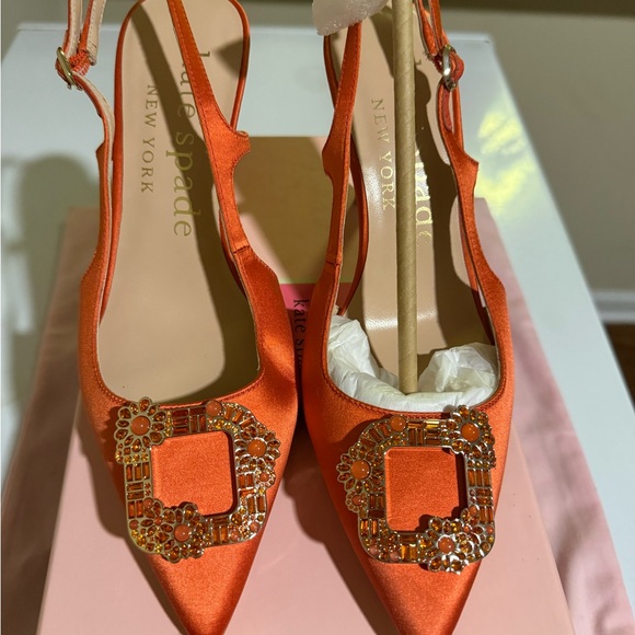kate spade Orange Satin Women's Shoes - Picture 1 of 5